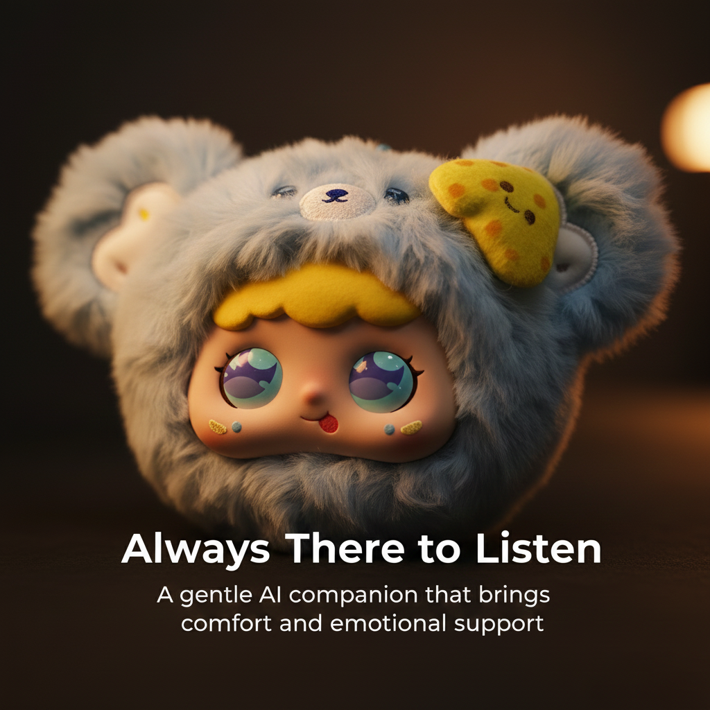 Cute Plush Doll with Bear Hood – Soft Kawaii Stuffed Toy for Kids & Gifts